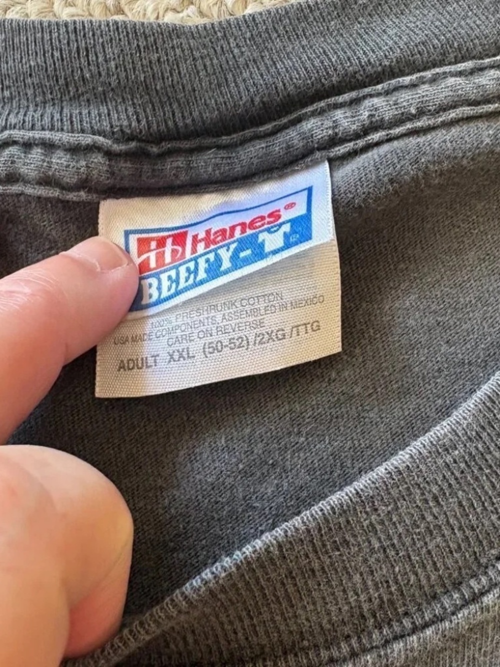 Vintage MacGregor Tech Tee XXL Single Stitch Hanes Beefy Faded Oversized Shirt - Picture 4 of 9